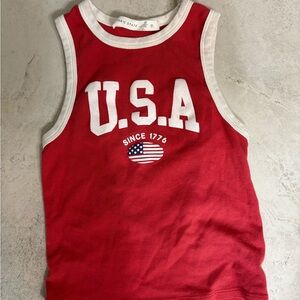 Red USA Kids Tank Top